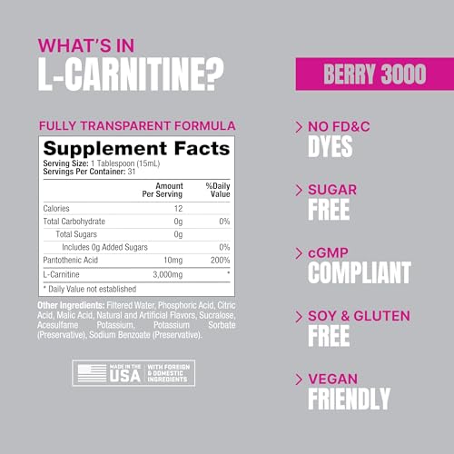 Prosupps L-Carnitine 3000 Liquid Shots - Berry
