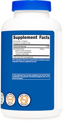 Nutricost Milk Thistle 250mg Vegetarian Capsules