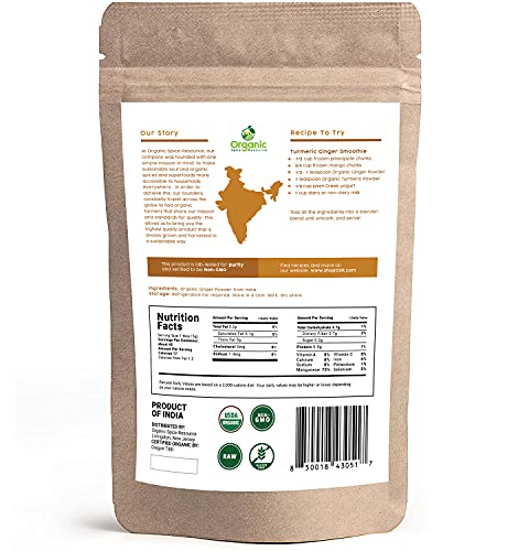 Organic Ginger Powder - 8 oz | Non-GMO & Raw