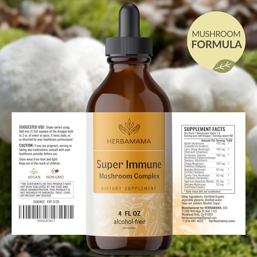 Herbamama Vegan Mushroom Complex for Immune Support