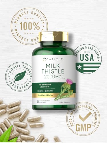 Carlyle Milk Thistle 2000mg with Dandelion Capsules