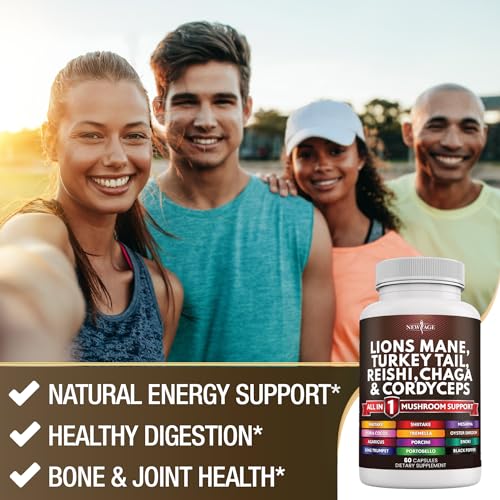 New Age 20-in-1 Mushroom Supplement, 120 Count