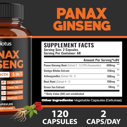 Zolotus Korean Red Ginseng & Ginkgo Biloba Capsules