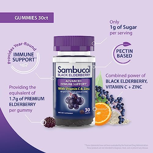 Sambucol Black Elderberry Gummies with Zinc & Vitamin C
