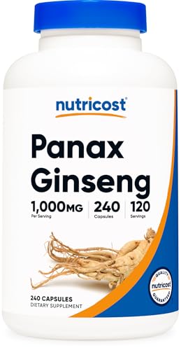 Nutricost Panax Ginseng 1000mg - 240 Capsules