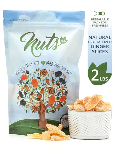 Dried Crystallized Ginger Slices - All Natural 2 lbs