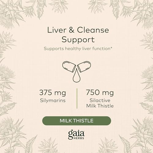 Gaia Herbs Milk Thistle Liver Support - 60 Capsules