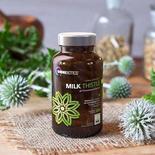 Organic Milk Thistle Capsules 1500mg for Liver Health