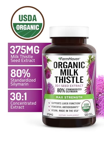 Organic Milk Thistle Capsules for Liver Health