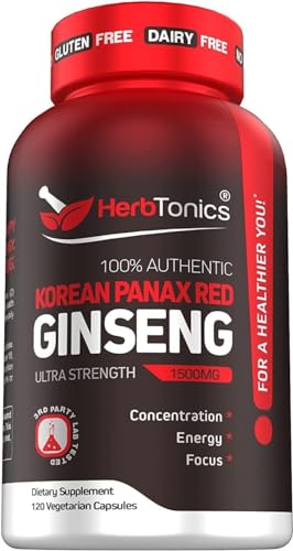 Korean Red Panax Ginseng 1500mg - Energy & Focus