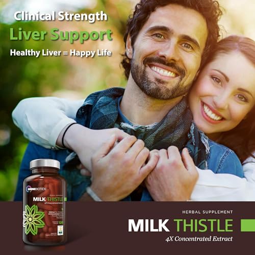 Organic Milk Thistle Capsules 1500mg for Liver Health