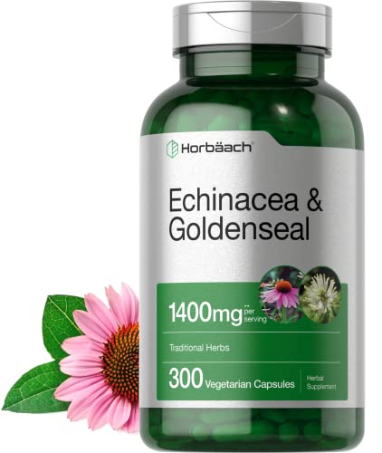 Horbäach Echinacea Goldenseal Extract Capsules 300 Count