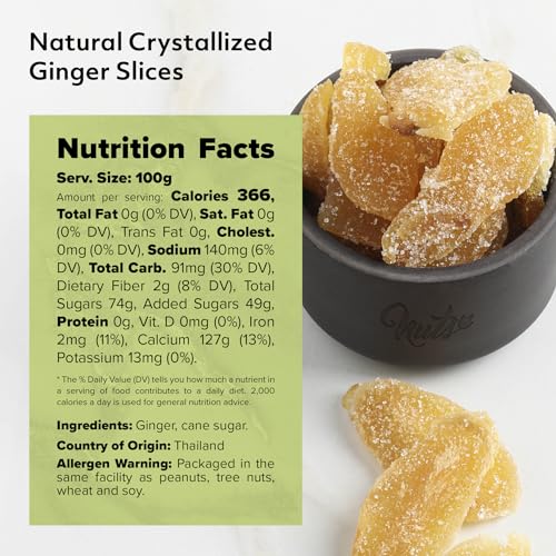 Dried Crystallized Ginger Slices - All Natural 2 lbs