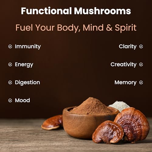 Organic Mushroom Powder Blend for Focus & Immunity