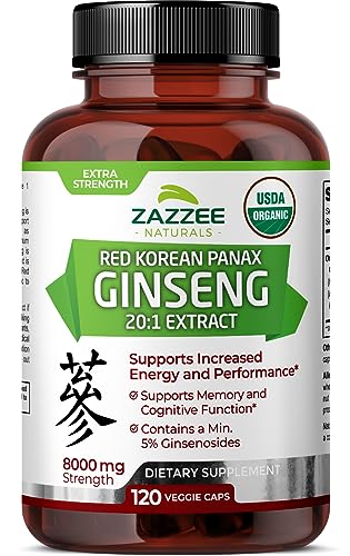 Organic Red Korean Ginseng 20:1 Extract Capsules