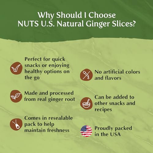 Dried Crystallized Ginger Slices - All Natural 2 lbs