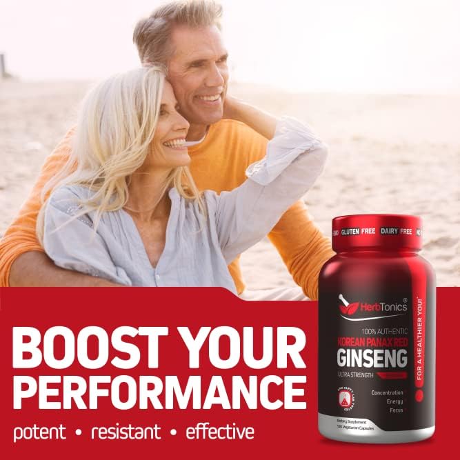 Korean Red Panax Ginseng 1500mg - Energy & Focus