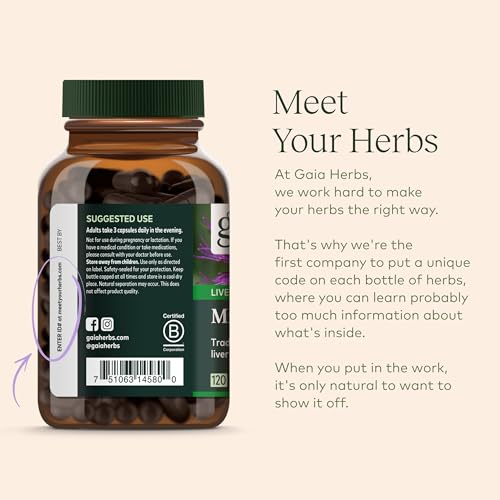 Gaia Herbs Milk Thistle Liver Support - 60 Capsules