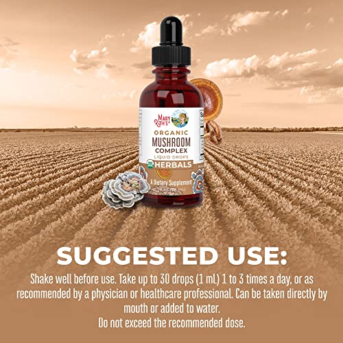 Organic Mushroom Complex Liquid Drops – Vegan Formula
