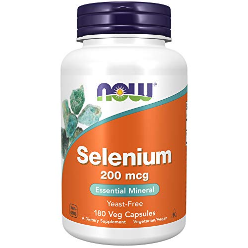 NOW Foods Selenium 200 mcg Vegetarian Capsules, 180 ct