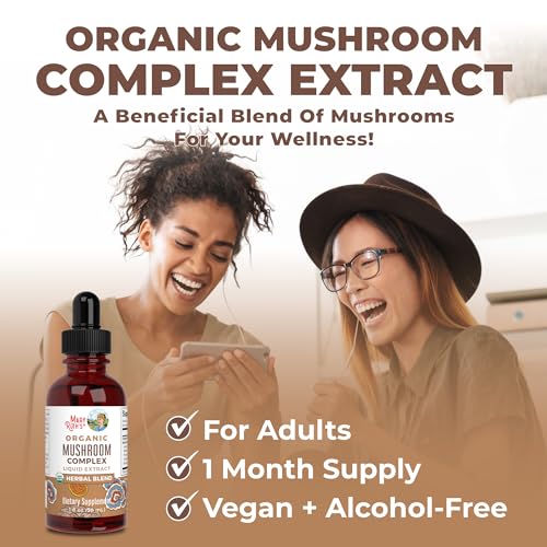 Organic Mushroom Complex Liquid Drops – Vegan Formula