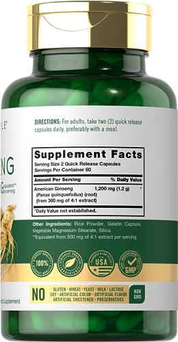 Carlyle Ginseng 120 Capsules - 1200mg Non-GMO