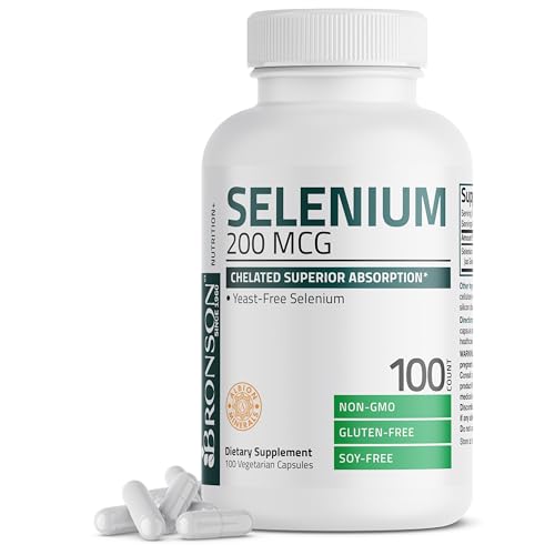 Bronson Selenium 200 mcg - Essential Trace Mineral Capsules