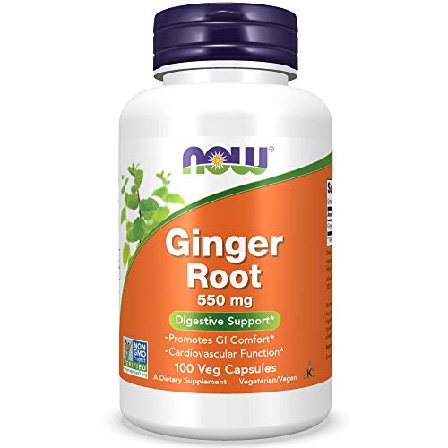 NOW Foods Ginger Root 550 mg Digestive Support Capsules
