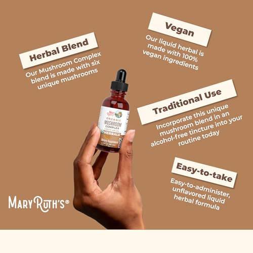 Organic Mushroom Complex Liquid Drops – Vegan Formula