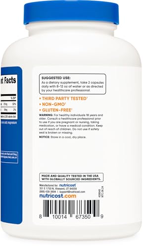 Nutricost Potassium & Magnesium Citrates - 240 Capsules