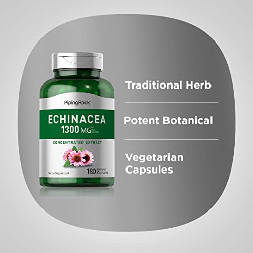 Echinacea Extract Capsules 1300mg - 180 Count