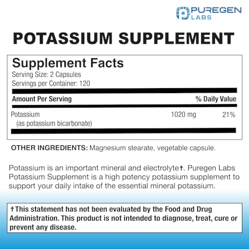 Potassium Bicarbonate Supplement 1020 mg - 240 Veg Capsules