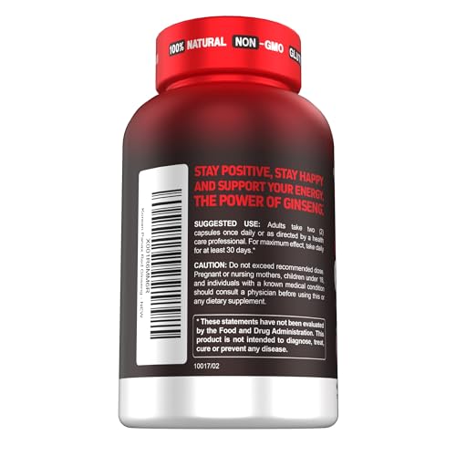 Korean Red Panax Ginseng 1500mg - Energy & Focus