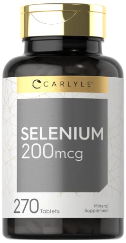 Carlyle Vegetarian Selenium Supplement 200mcg Tablets