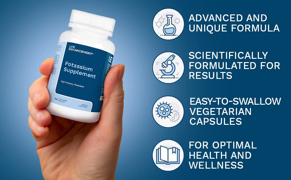 Potassium Supplement - 1020 mg, 120 Servings