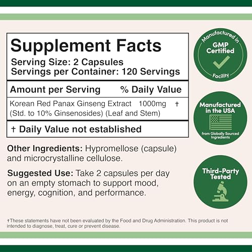 Ginseng Capsules for Mood and Energy Support