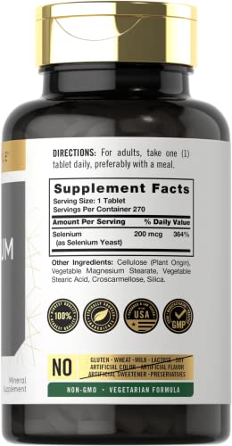 Carlyle Vegetarian Selenium Supplement 200mcg Tablets
