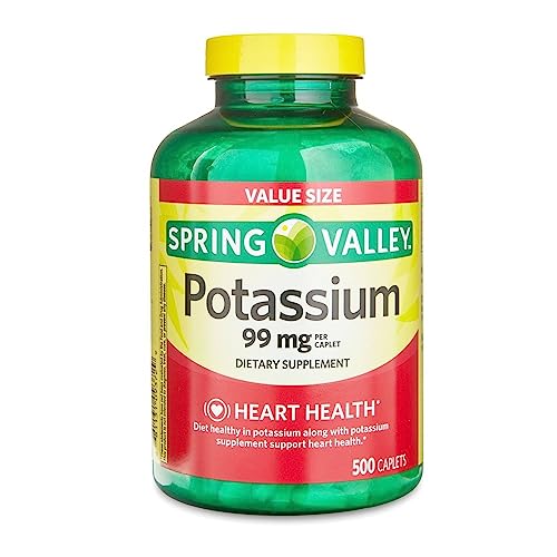 Potassium Caplets Supplement, 500 Count, 99 Mg