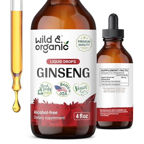 Organic Korean Red Panax Ginseng Liquid Extract 4 fl oz