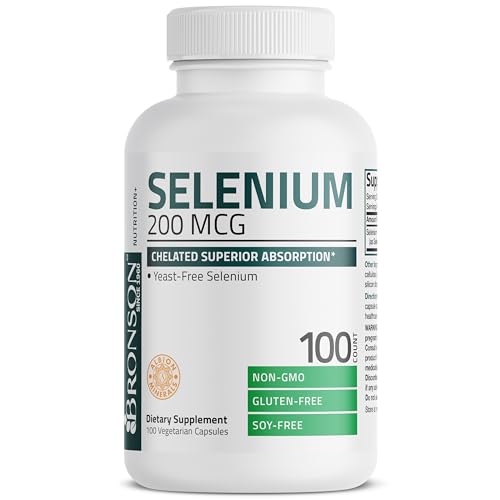 Bronson Selenium 200 mcg - Essential Trace Mineral Capsules