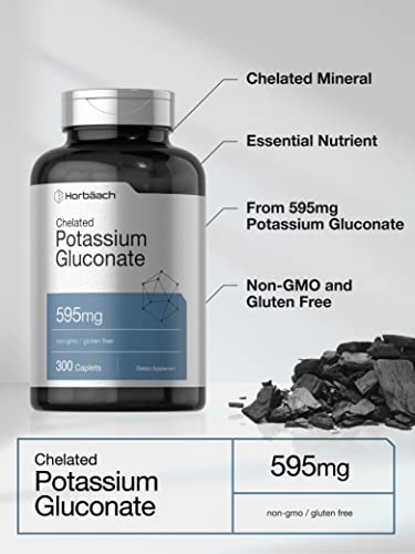 Chelated Potassium Gluconate 595mg – 300 Veggie Capsules