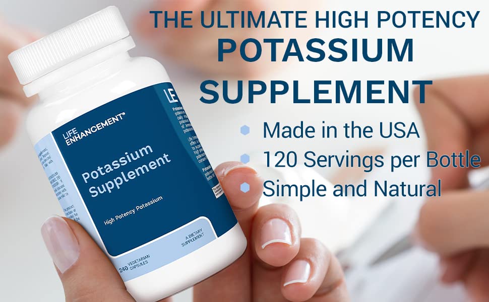 Potassium Supplement - 1020 mg, 120 Servings