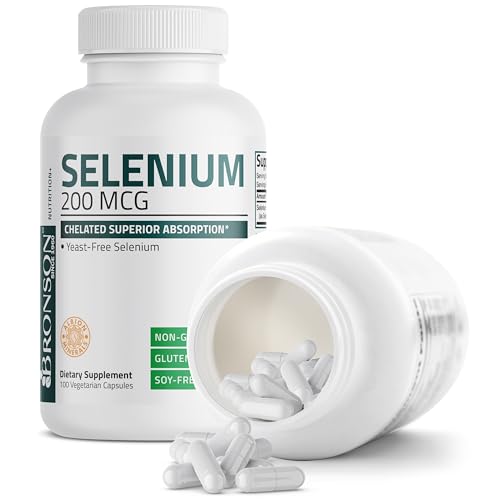 Bronson Selenium 200 mcg - Essential Trace Mineral Capsules