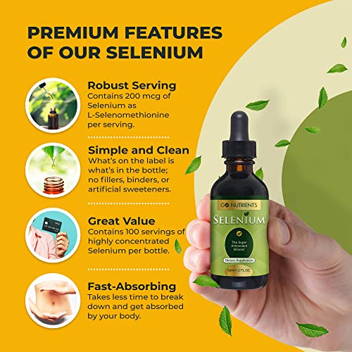 Selenium 200 mcg Yeast-Free Liquid Drops 1 oz