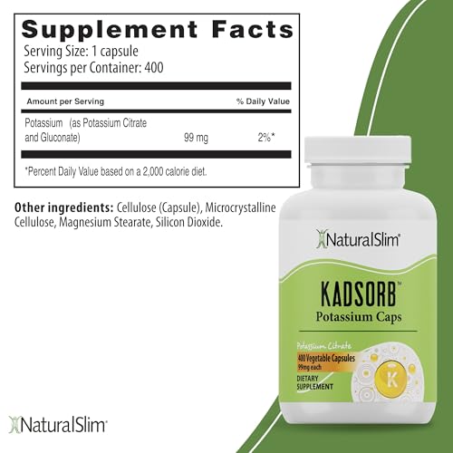 NaturalSlim Kadsorb Potassium Citrate Supplement