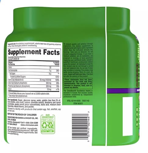 Calcium + D3 Gummies by Vitafusion 200 Count