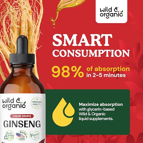 Organic Korean Red Panax Ginseng Liquid Extract 4 fl oz