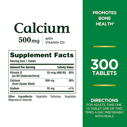 Nature's Bounty Calcium with Vitamin D3, 300 Tablets