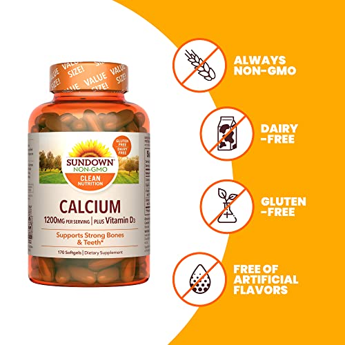 Sundown Calcium 1200 mg + Vitamin D3 Softgels