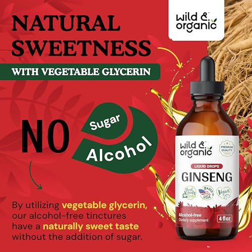 Organic Korean Red Panax Ginseng Liquid Extract 4 fl oz